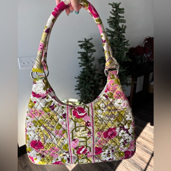 RARE Y2K Vintage Vera Bradley Floral Quilted Shoulder Bag- “Make Me Blush” - Picture 2 of 7